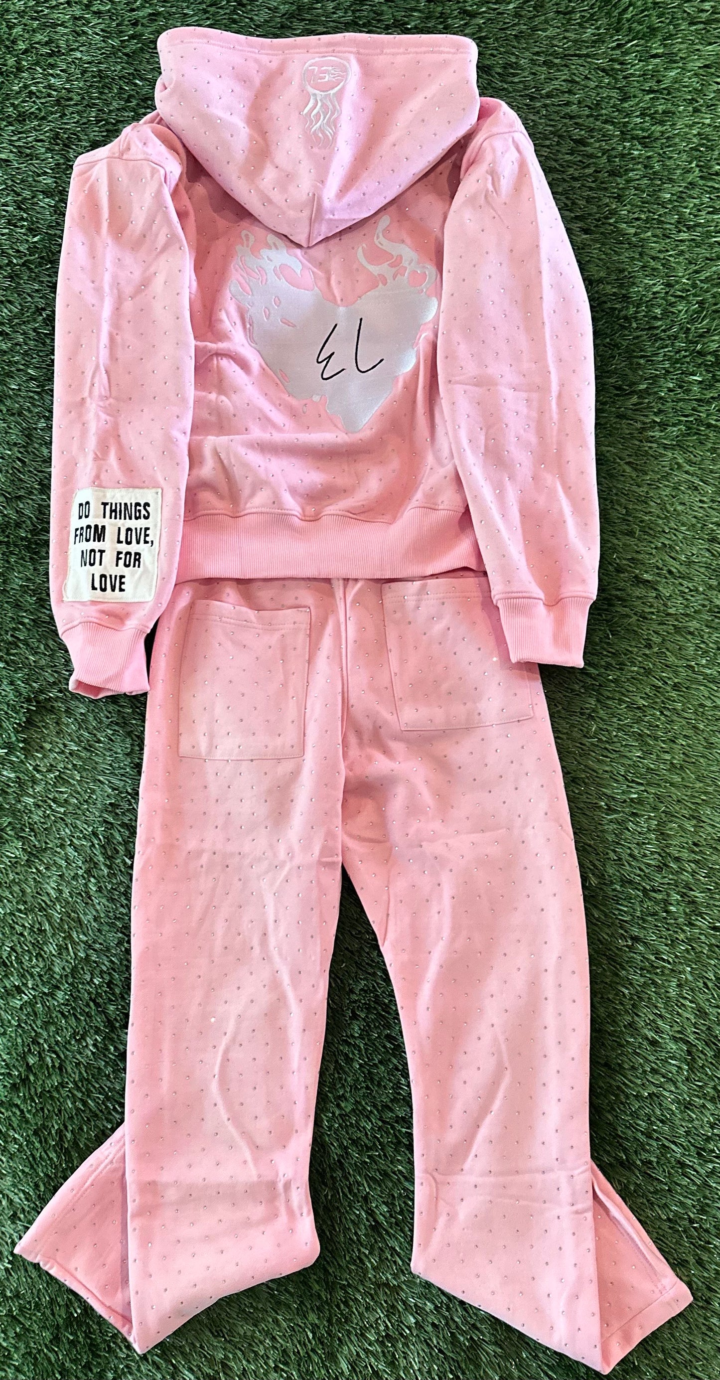 (POWDER PINK EXOTIC LOVE TRACKSUIT)