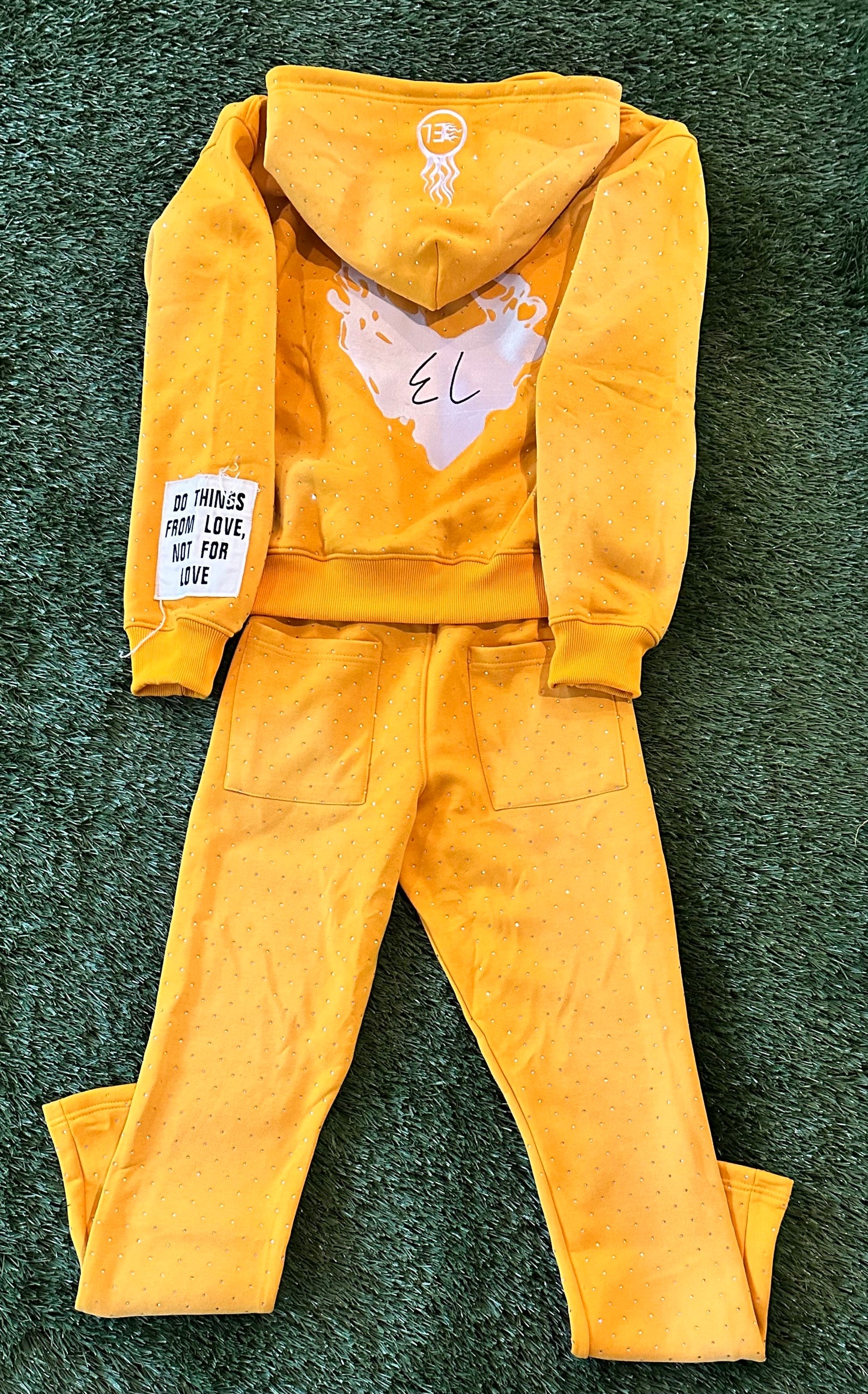 (GOLDEN ORANGE EXOTIC LOVE TRACKSUIT)