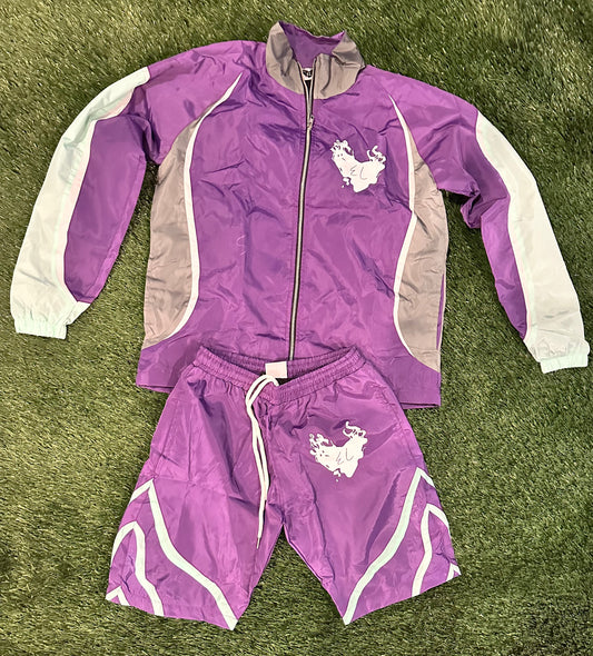 PURPLE & TEAL ARDENT AFFECTION WINDBREAKER SET